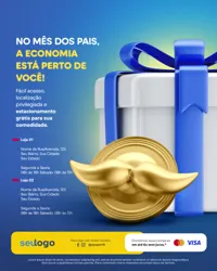 Estamos Perto de Você Super Mês Dos Pais Supermercado Social Media PSD Editável