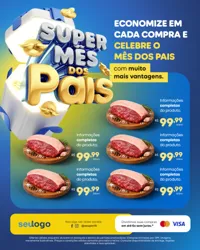 Ofertas Super Mês Dos Pais Supermercado Social Media PSD Editável