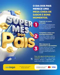 Dicas Super Mês Dos Pais Supermercado Social Media PSD Editável