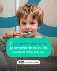 Odontologia Dentista Primeiro Dentinho Social Meida PSD Editável