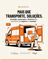 Social Media Transportadora e Serviço de Entrega PSD Editável
