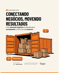 Social Media Transportadora e Serviço de Entrega PSD Editável