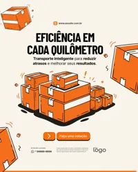 Social Media Transportadora e Serviço de Entrega PSD Editável