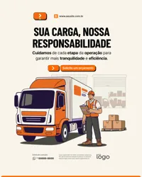 Social Media Transportadora e Serviço de Entrega PSD Editável