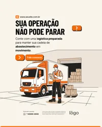 Social Media Transportadora e Serviço de Entrega PSD Editável