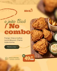Frango Frito Restaurante Social Media Figma Editável