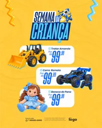 Ofertas Semana da Criança Social Media PSD Editável