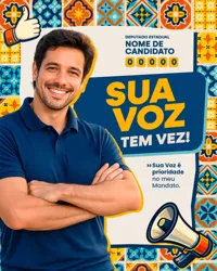 Candidato Deputado Estadual PSD Editável