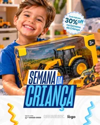 Ofertas Semana da Criança Social Media PSD Editável