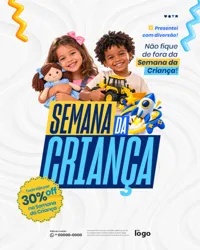 Ofertas Semana da Criança Social Media PSD Editável