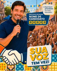 Candidato Deputado Estadual Eleição Política PSD Editável