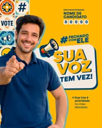 Campanha Eleitoral Política Eleição Sua Voz Tem Vez Social Media PSD Editável