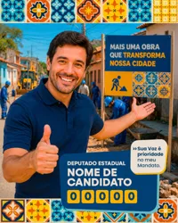 Obra de Candidato Deputado Estadual PSD Editável