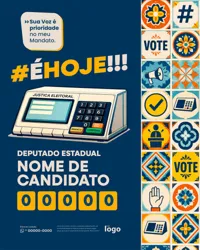 Candidato Deputado Estadual É Hoje PSD Editável