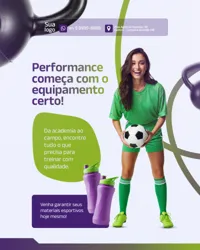 Social Media Loja de Material Esportivo PSD Editável