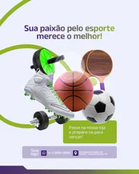 Social Media Loja de Material Esportivo PSD Editável
