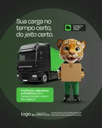 Social Media Transportadora e Logística PSD Editável