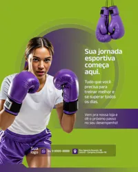 Social Media Loja de Material Esportivo PSD Editável
