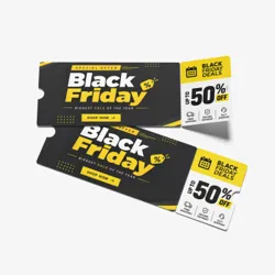 Ticket Mockup PSD Editável