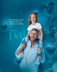 Feliz Dia dos Pais 09 de Agosto Social Media PSD Editável