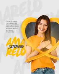 Setembro Amarelo Mês de Prevenção ao Suicídio Social Media PSD Editável