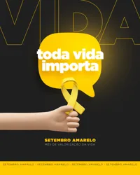 Setembro Amarelo Mês de Prevenção ao Suicídio Social Media PSD Editável