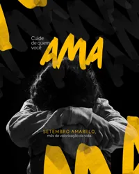 Setembro Amarelo Mês de Prevenção ao Suicídio Social Media PSD Editável