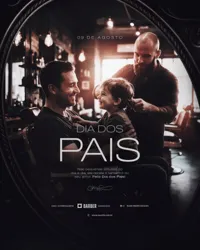 Feliz Dia dos Pais 09 de Agosto Social Media Barbearia PSD Editável