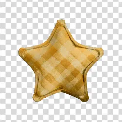 Estrela Amarela Xadrez PNG Transparente