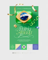 Dia da Independência do Brasil 07 de Setembro Social Media PSD Editável