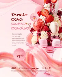 Sorveteria Social Media PSD Editável