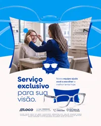 Serviço Exclusivo Ótica Social Media PSD Editável