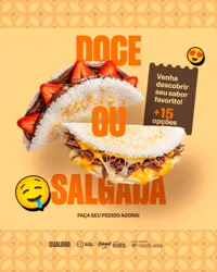 Tapioca Doce ou Salgada Social Media PSD Editável