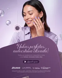 Unhas Perfeitas Manicure Social Media PSD Editável