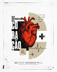 Dia Mundial do Coração 29 de Setembro Social Media PSD Editável