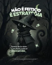 Não é Feitiço é Estratégia Agência de Marketing Digital Social Media PSD Editável