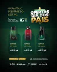 Ofertas do Dia dos Pais Perfumaria Social Media PSD Editável