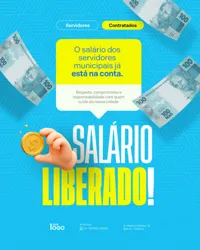 Salário Liberado Tá na Conta Prefeitura Social Media PSD Editável