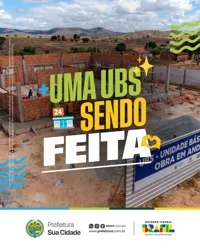 Prefeitura Municipa Nova Ubs Sento Feito Social Media PSD Editável