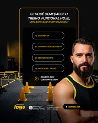 Academia Funcional Social Media PSD Editável