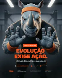 Evolução Exige Ação Crossfit Social Media PSD Editável