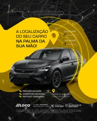 Locaização do Carro Rastreamento Veicular Social Media PSD Editável