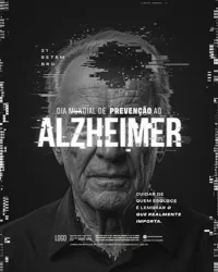 Dia Mundial de Conscientização da Doença de Alzheimer 21 de Setembro PSD Editável