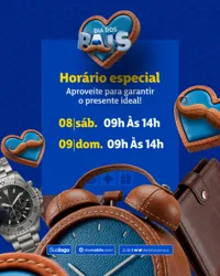 Horário Especial Dia dos Pais Loja de Presentes Social Media PSD Editável