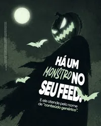 Agência de Marketing Digital Monstro no Feed Social Media PSD Editável