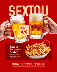 Sextou Bar Petiscaria Boteco Social Media PSD Editável