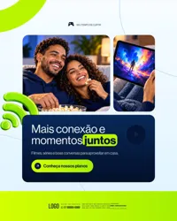 Provedor de Internet Social Media PSD Editavel