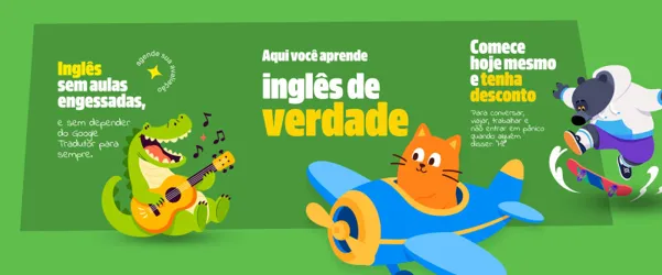 Carrossel Escola de Inglês Social Media Figma Editável