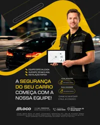 Rastreamento Veicular Social Media PSD Editável