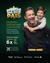 Ofertas do Dia dos Pais Perfumaria Social Media PSD Editável